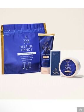 NIB Bath & Body Works True Blue Spa Hand Cream - Blue with Gold Accents